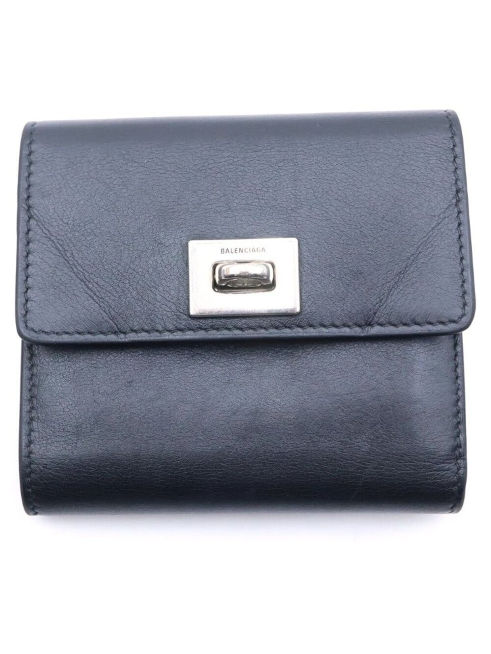 Balenciaga Rodeo Mini Wallet Trifold Leather Black